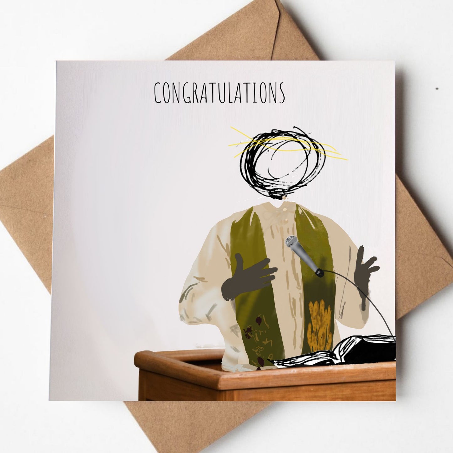 Congratulations Priest 2 - Greeting card