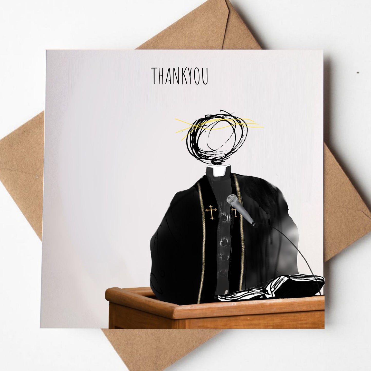 ThankYou Priest 1 - Greeting card