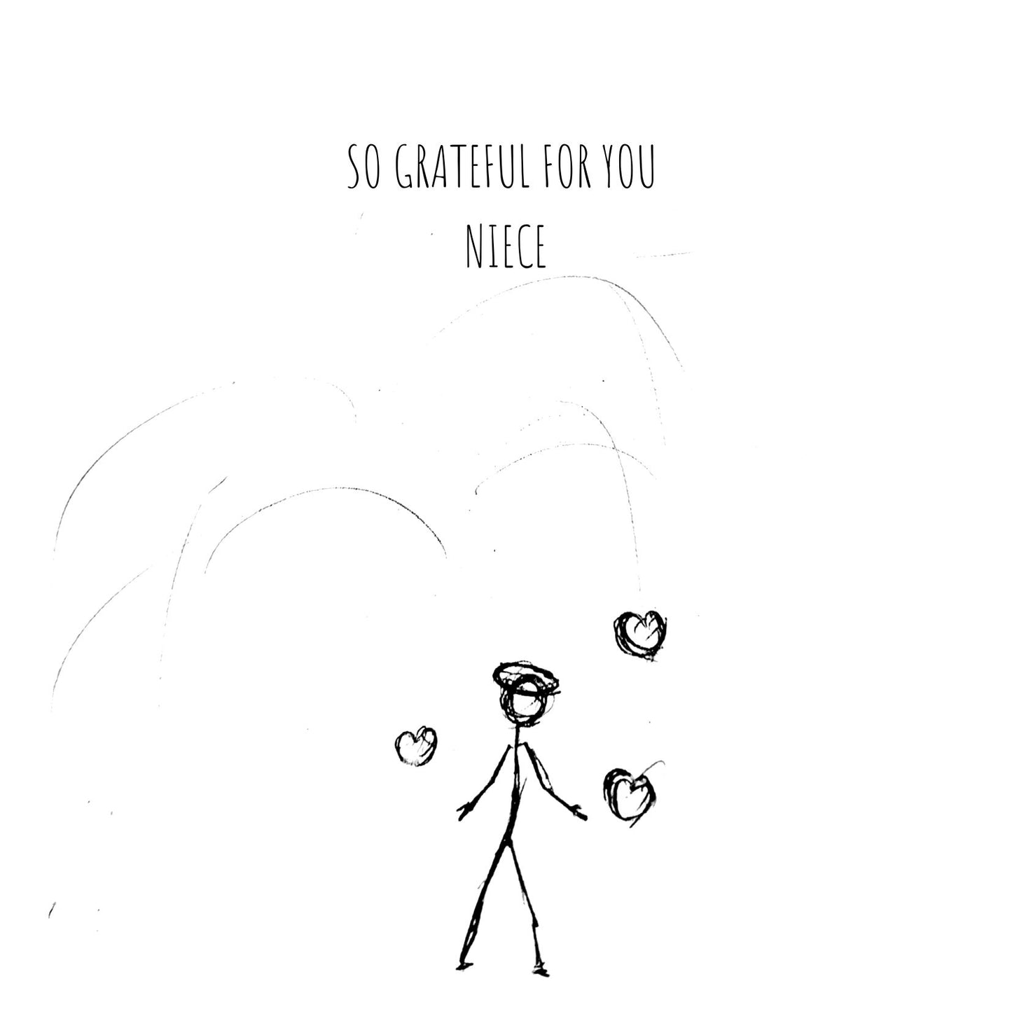 So Grateful For You Niece - Greeting card