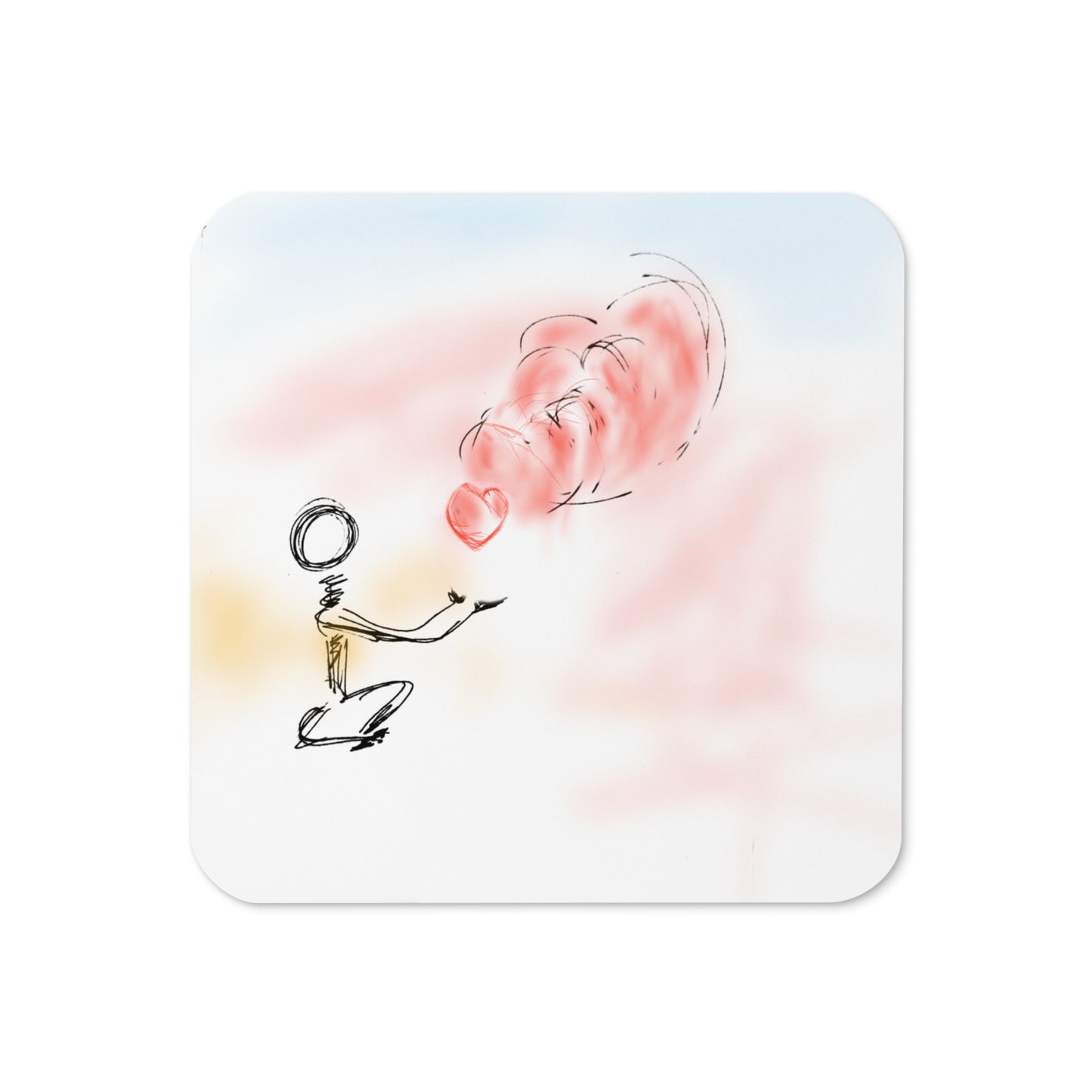 Chill out let the improvement happen Cork-back coaster