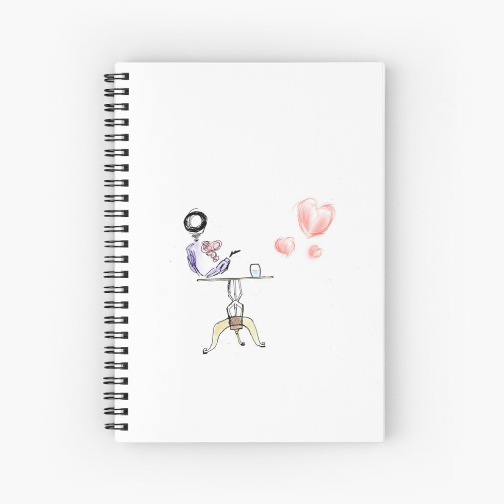 Glass half full Spiral Notebook