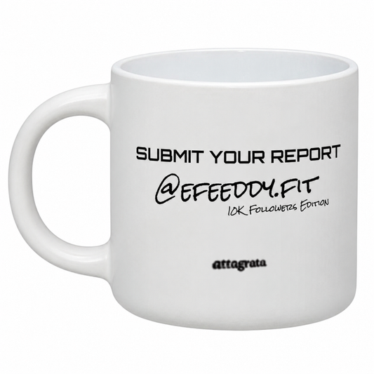 Running101 @efeeddy.fit 10K Milestone White Mug