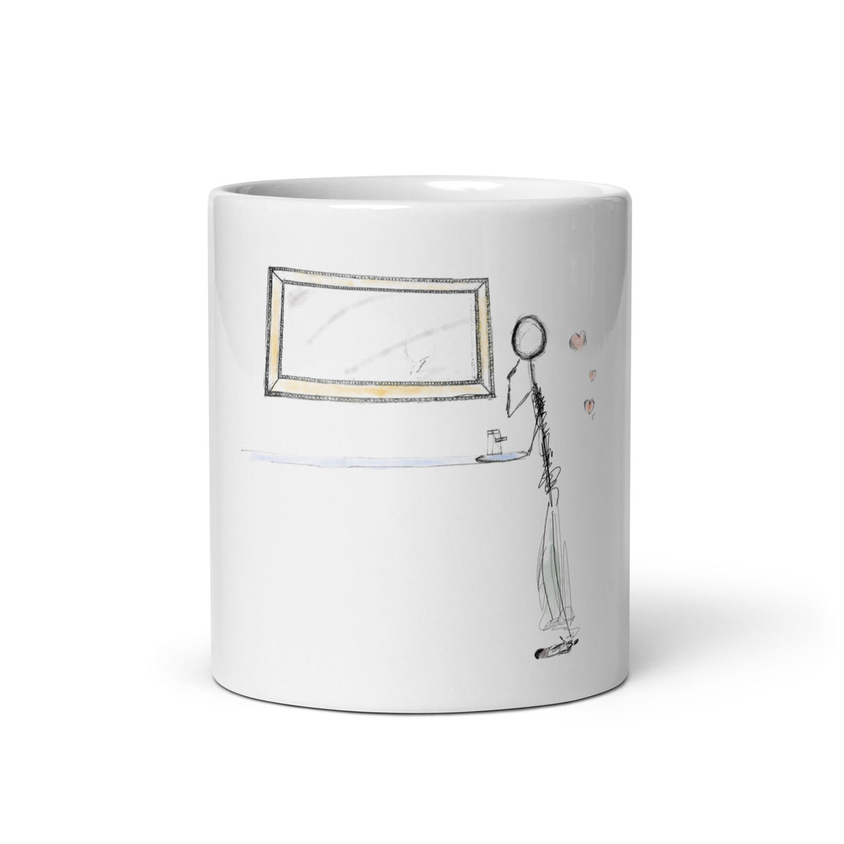 Morning, I love you, thankyou - White glossy mug