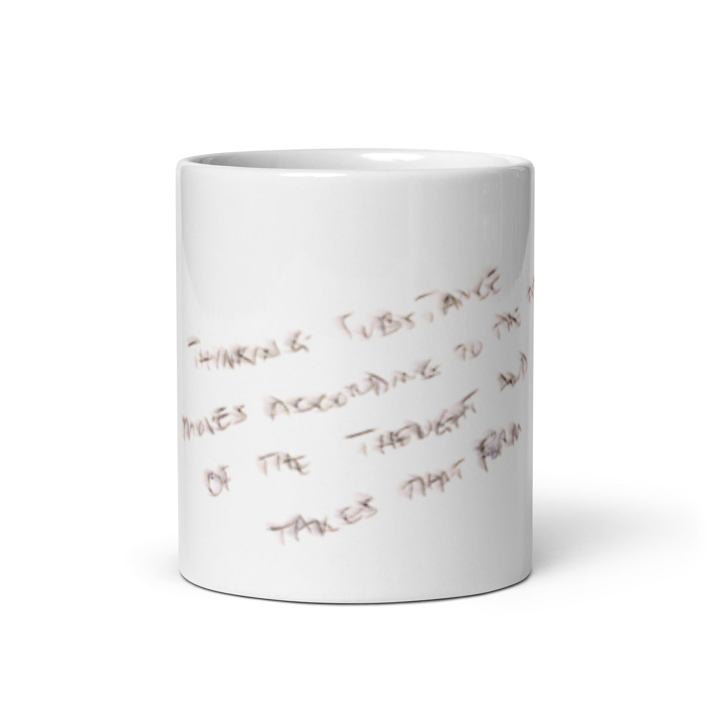 Thinking Substance Moves - White glossy mug