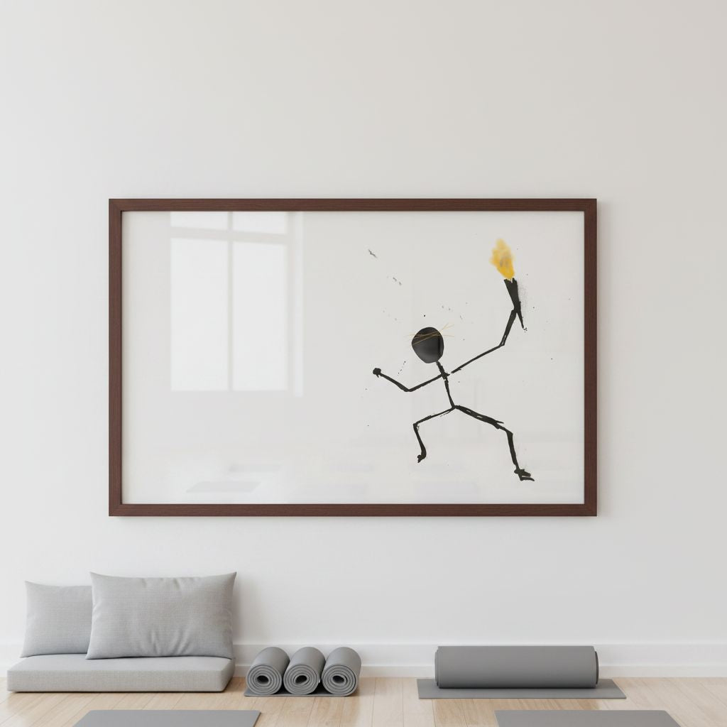 I showed up - Wall print, gift