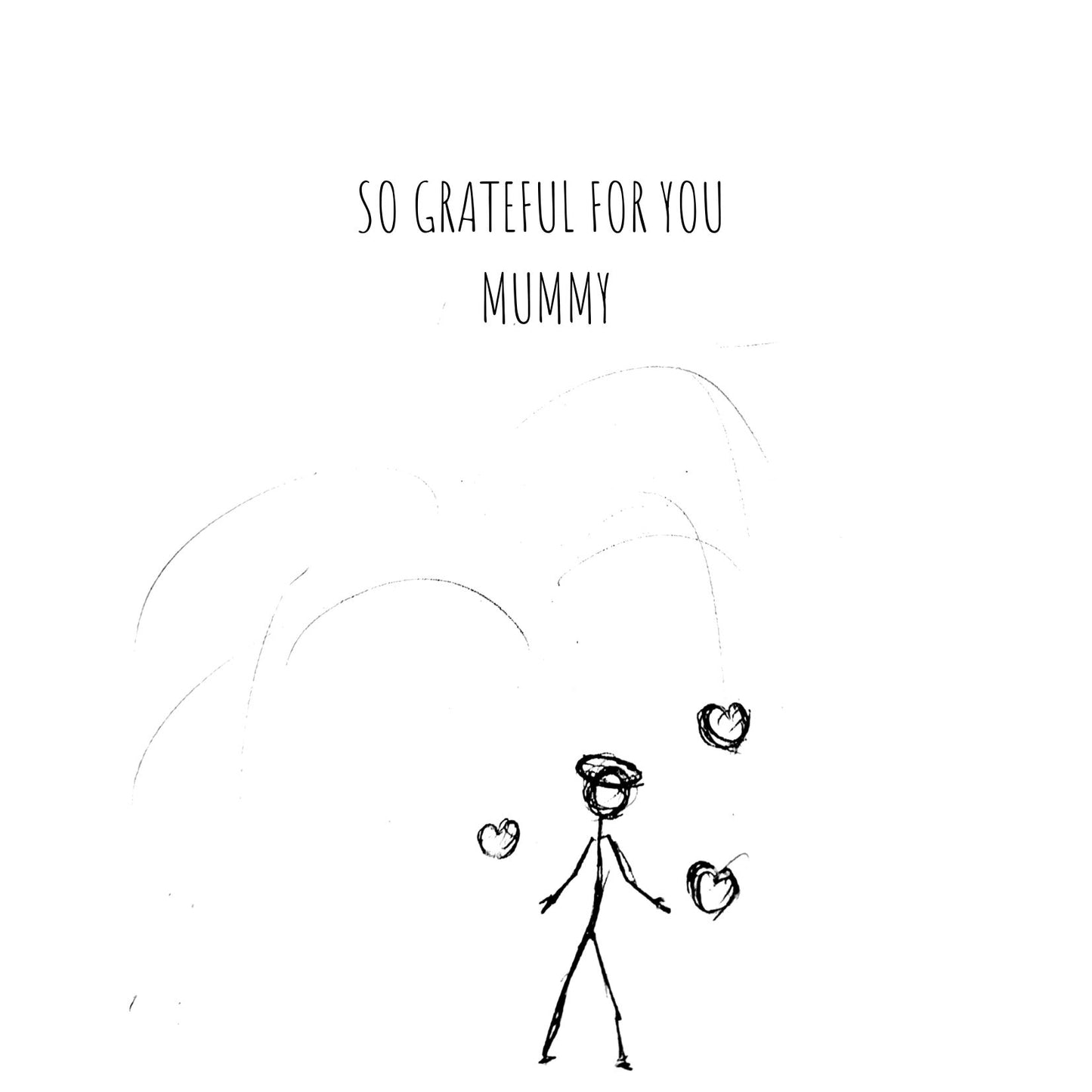 So Grateful For You Mummy - Greeting card