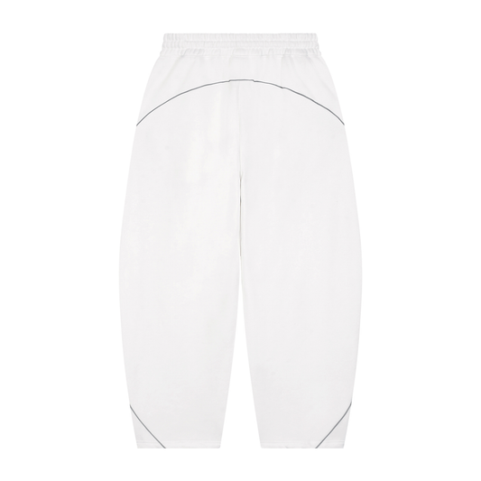 Unisex Piping Fleece Barrel Leg Sweatpants