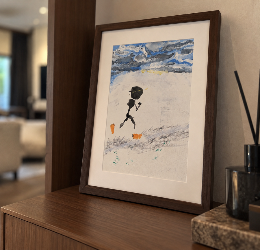 Original Art - EASY 5K 001 -  A4 Mounted Unframed