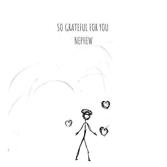 So Grateful For You Nephew - Greeting card
