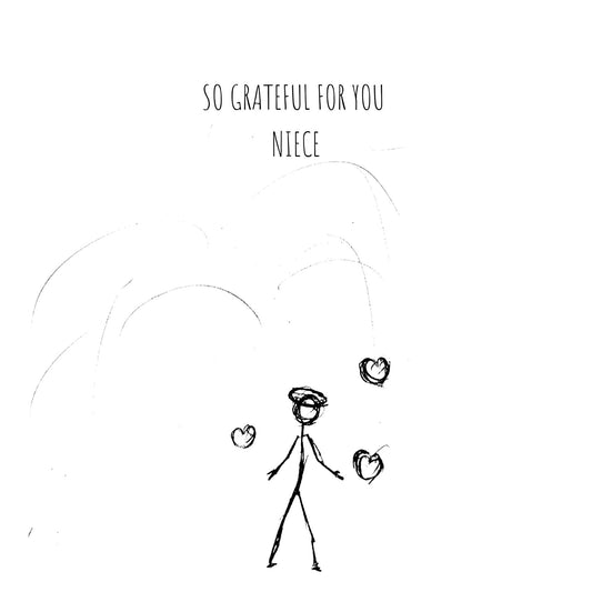 So Grateful For You Niece - Greeting card