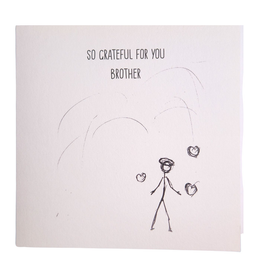 So Grateful For You Brother - Greeting card