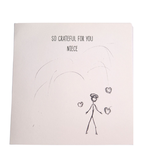 So Grateful For You Niece - Greeting card