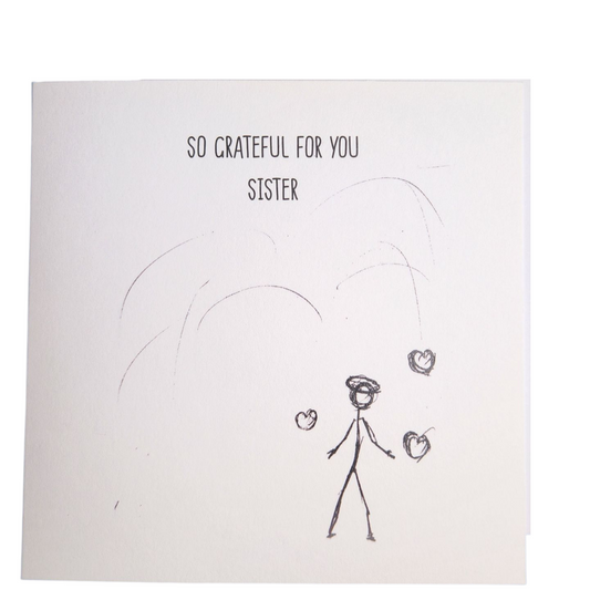 So Grateful For You Sister - Greeting card