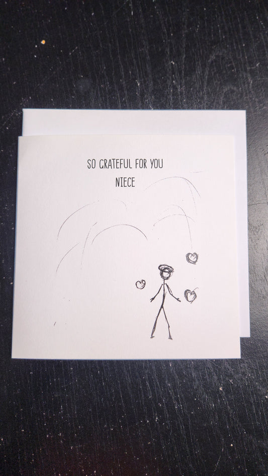 So Grateful For You Niece - Greeting card