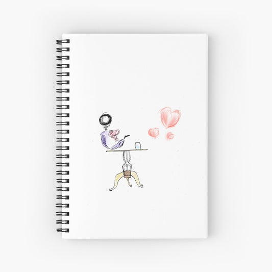 Glass half full Spiral Notebook