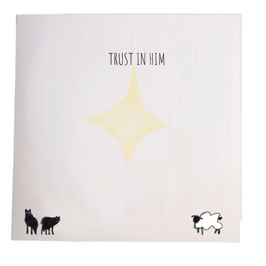 JOHN 10:11 TRUST IN HIM - Greeting card