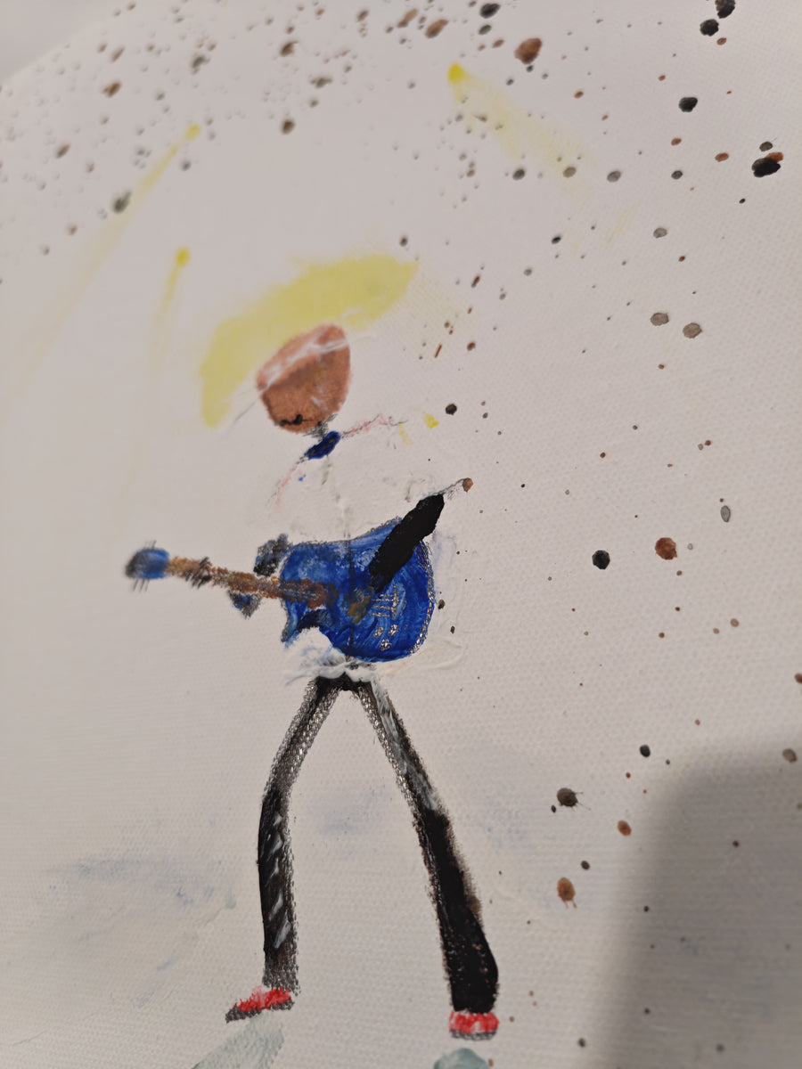 Original Art - Guitar Hero - A4 Mounted Unframed