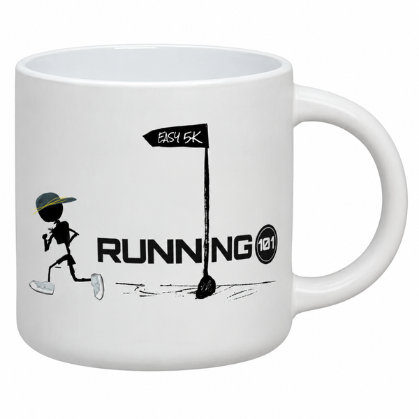 Running101 @efeeddy.fit 10K Milestone White Mug