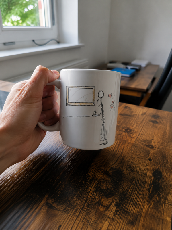 Morning, I love you, thankyou - White glossy mug