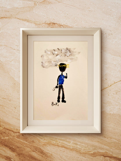 Original A4 Mounted Unframed "Vibe Check" Attagrata - Home Wall Decor