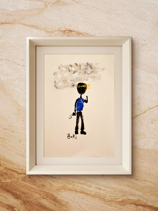 Original A4 Mounted Unframed "Vibe Check" Attagrata - Home Wall Decor