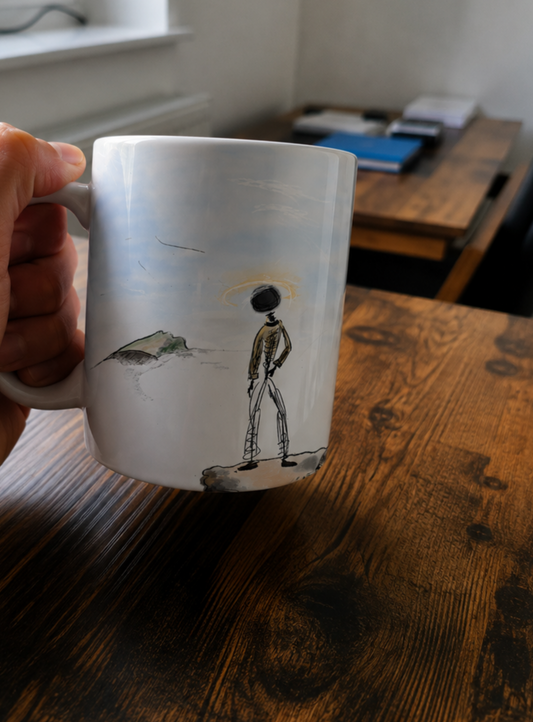 Being present - White glossy mug