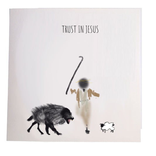 JOHN 10:11 TRUST IN JESUS - Greeting card