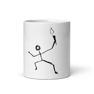 I show up - White glossy mug