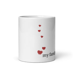 Love my family - White glossy mug