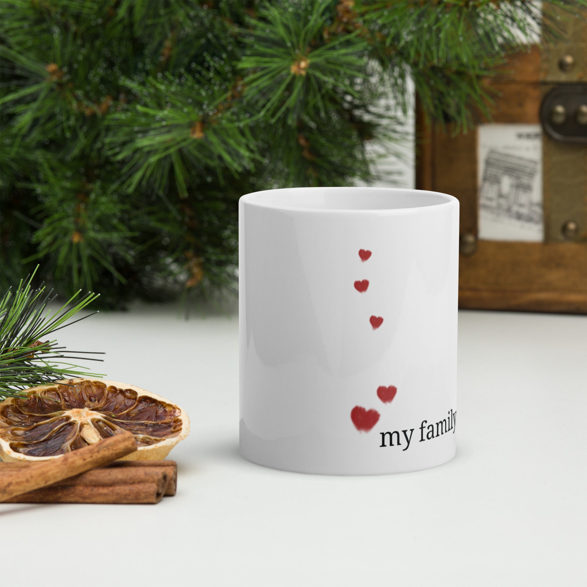 Love my family - White glossy mug