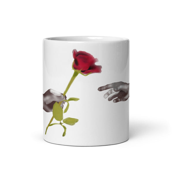 Gift of rose - White glossy mug