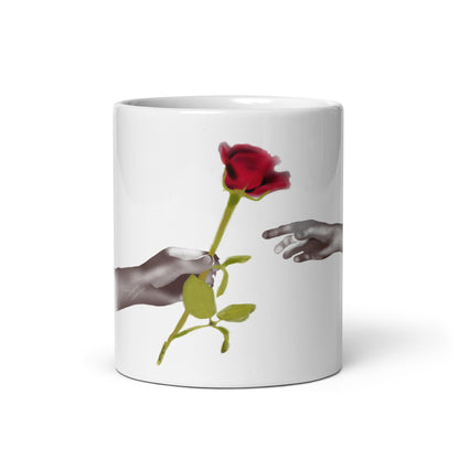 Gift of rose - White glossy mug
