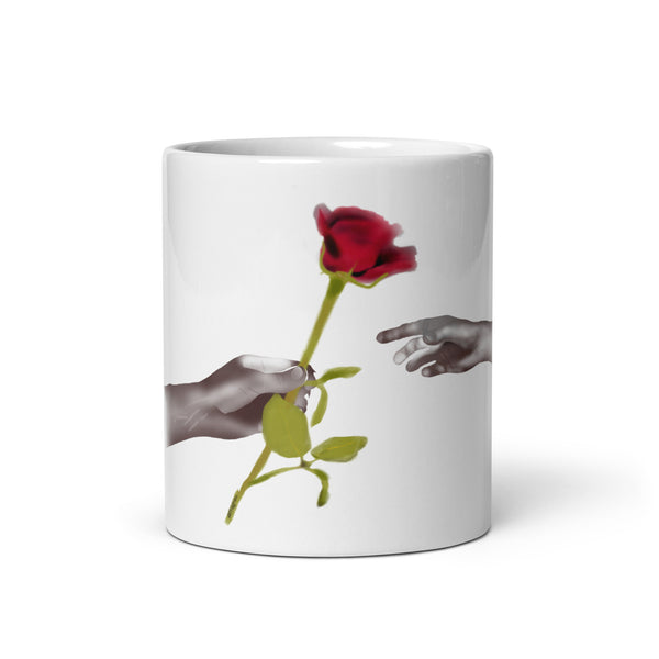 Gift of rose - White glossy mug