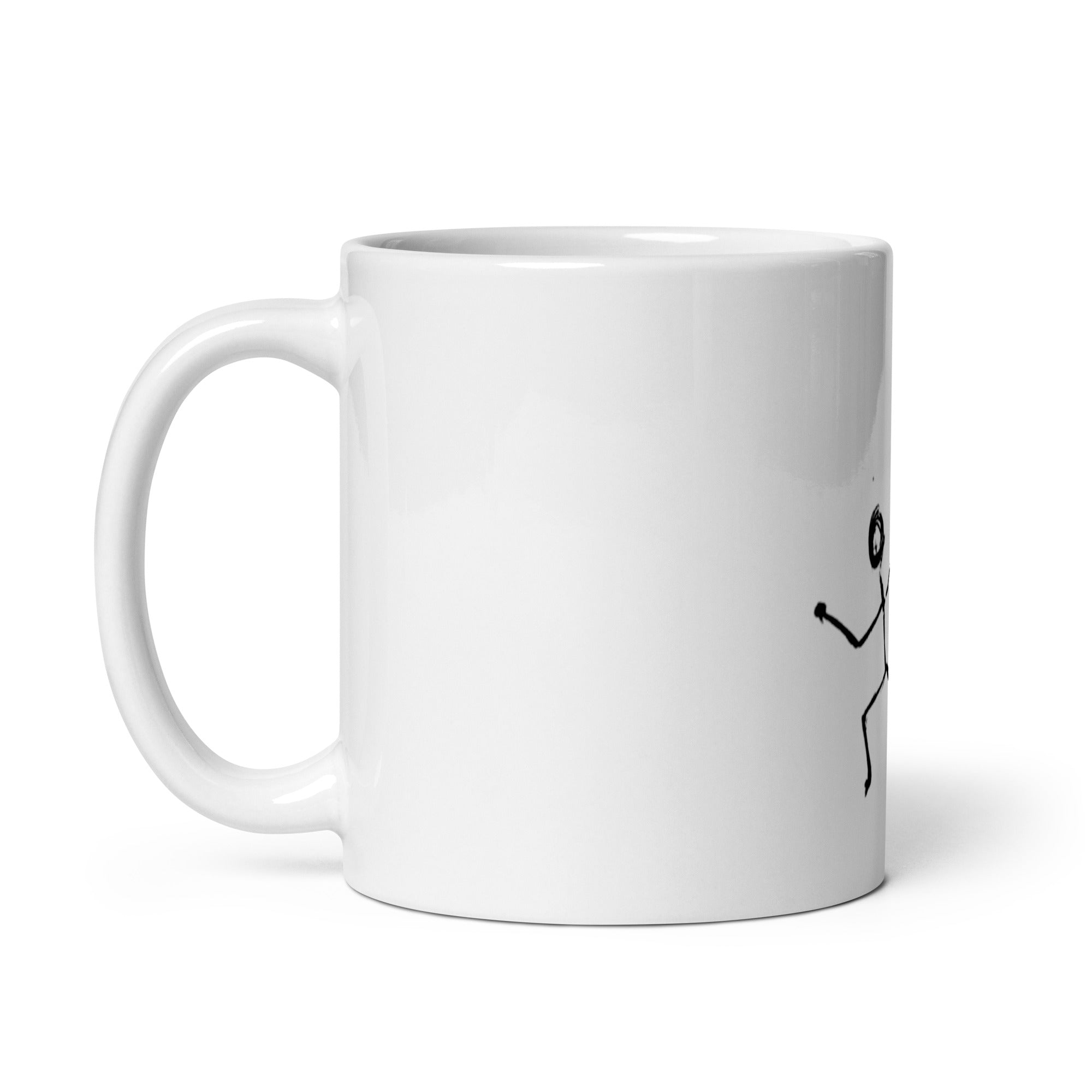 I show up - White glossy mug