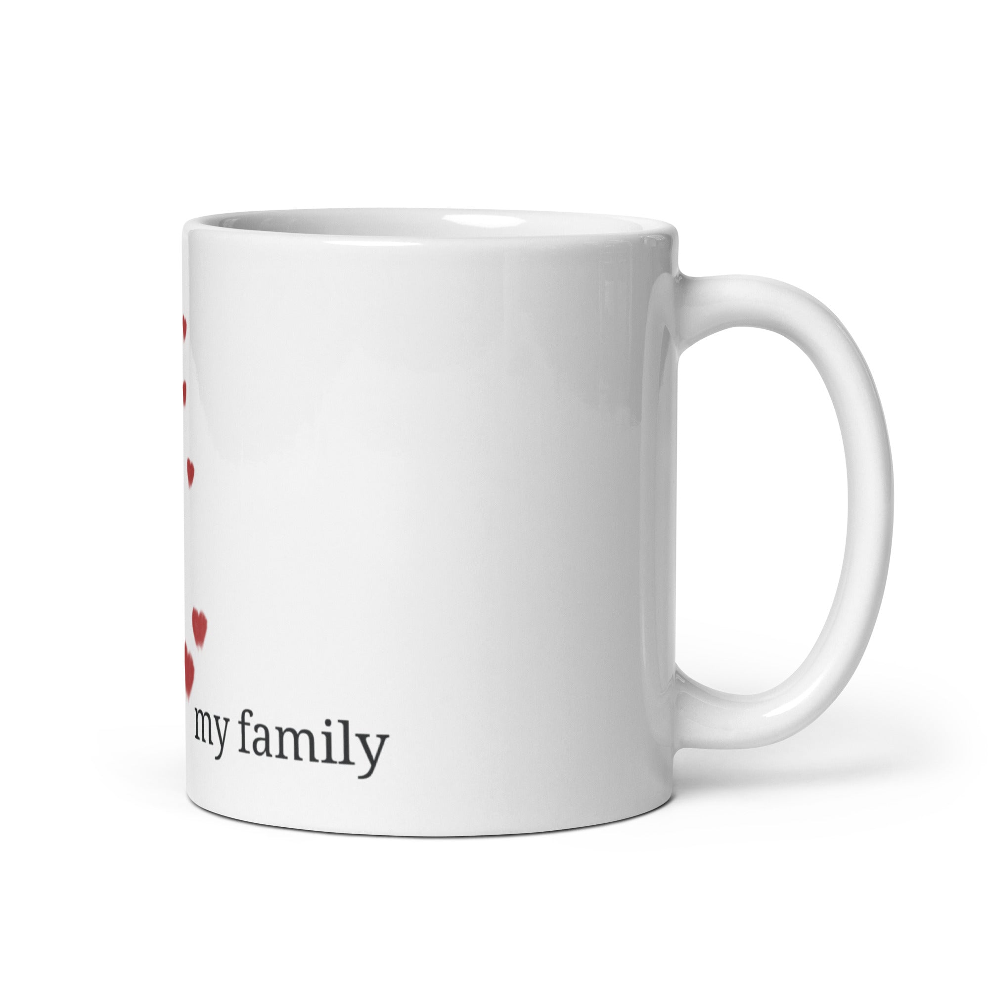 Love my family - White glossy mug