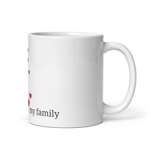 Love my family - White glossy mug