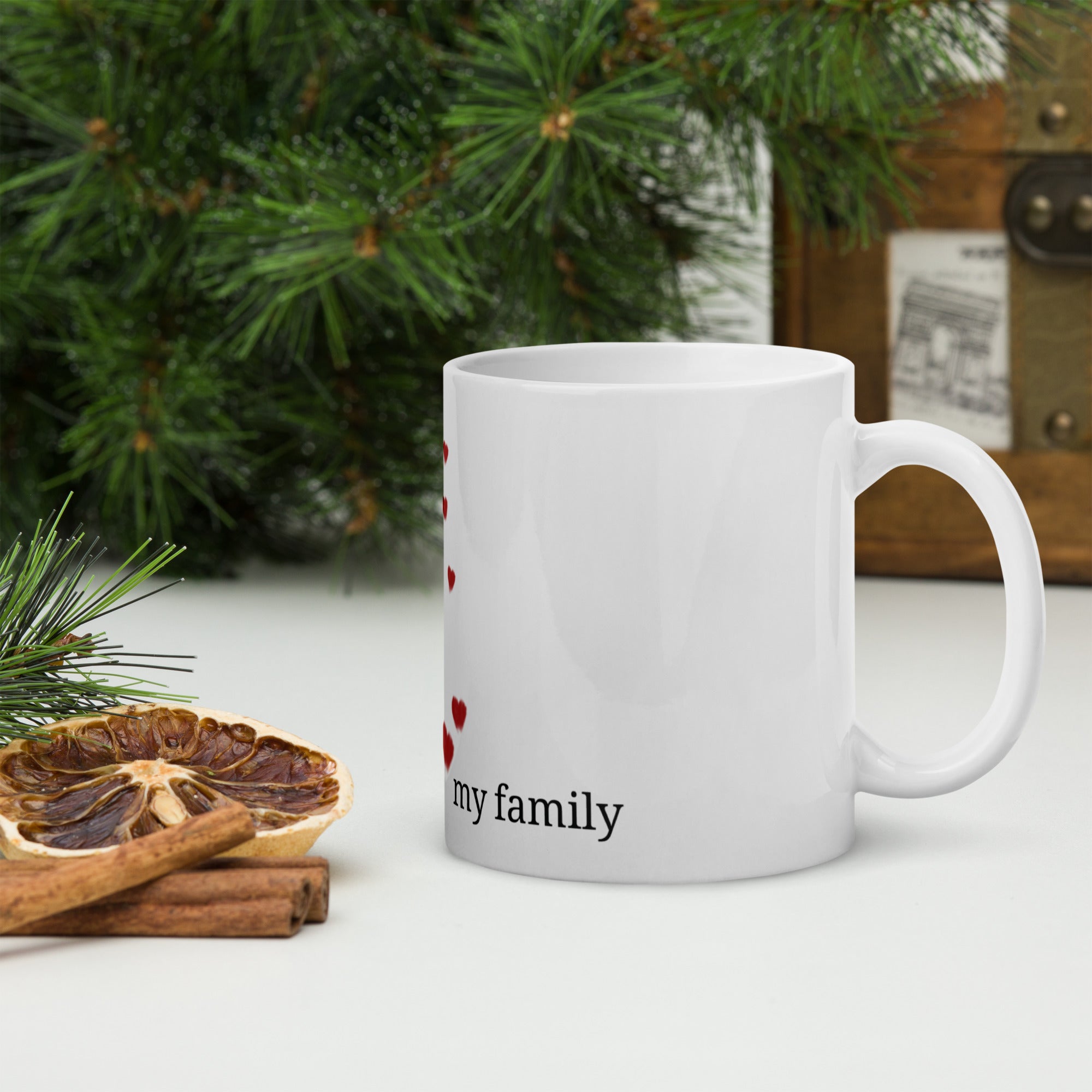 Love my family - White glossy mug