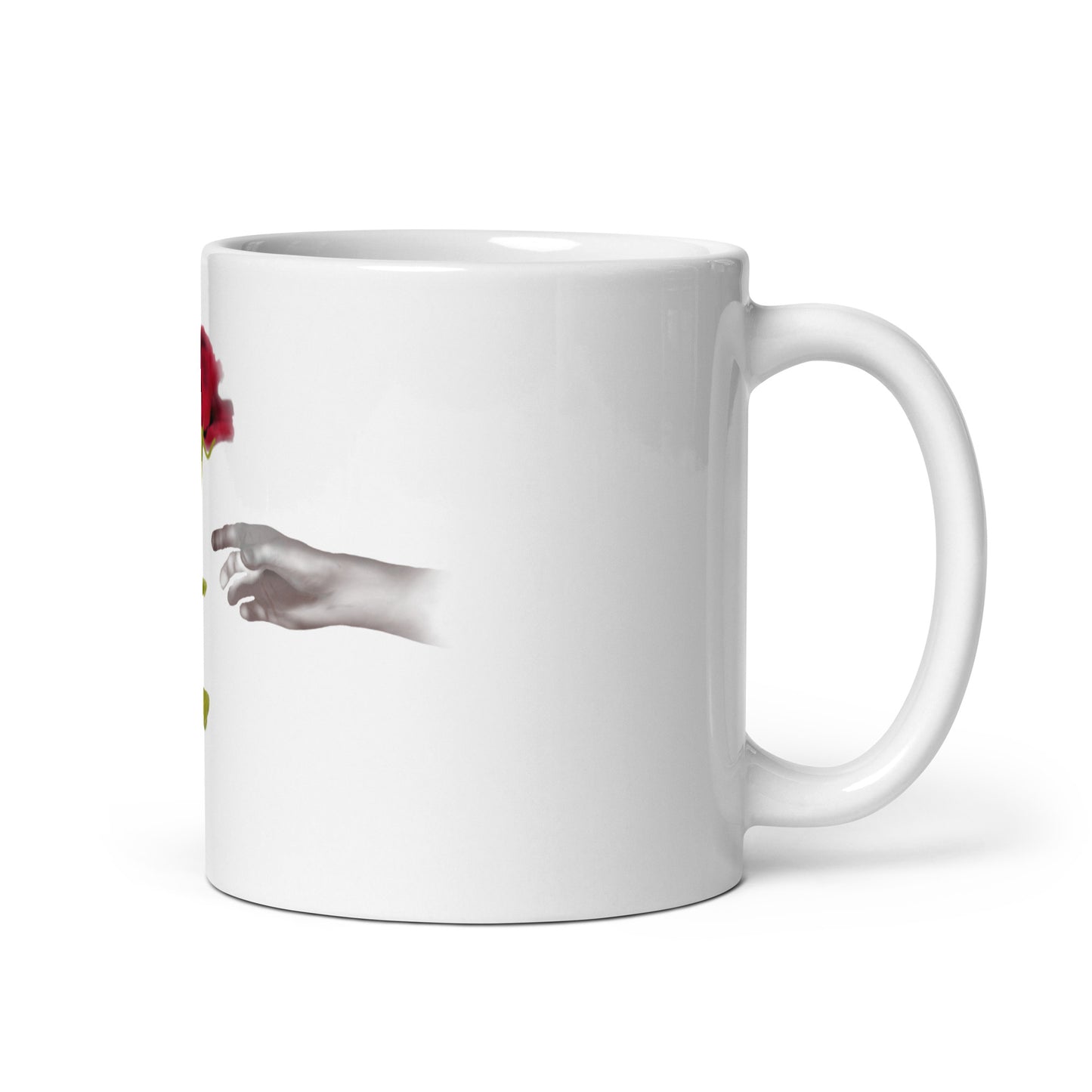 Gift of rose - White glossy mug