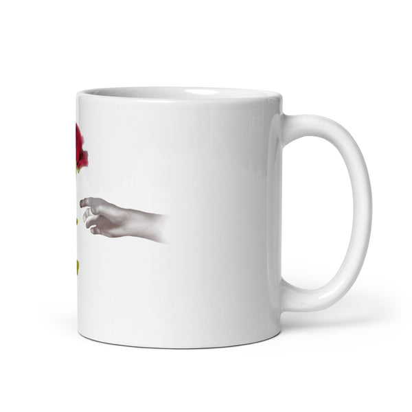 Gift of rose - White glossy mug