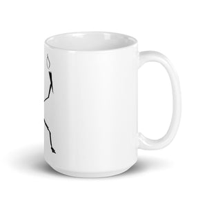 I show up - White glossy mug