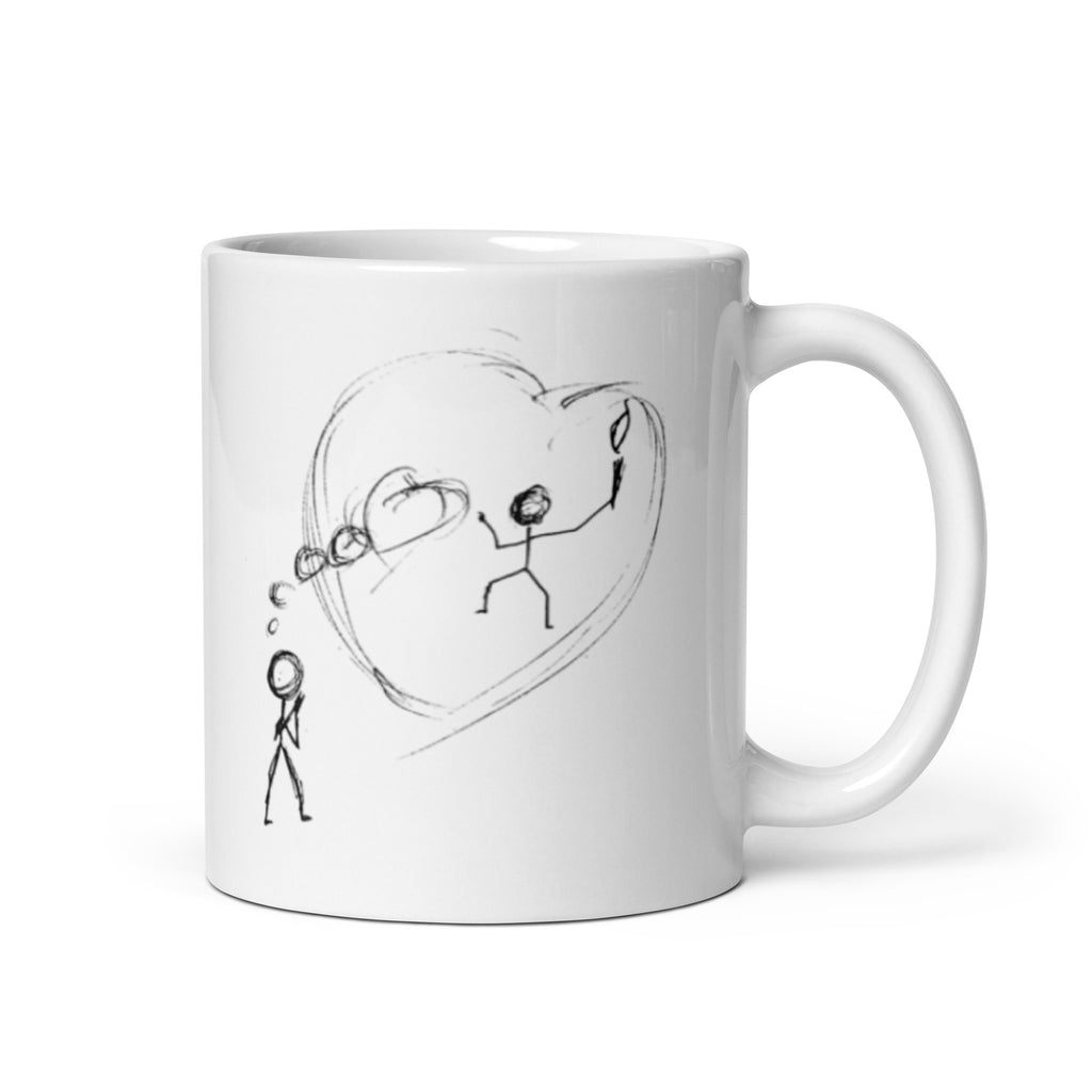 Try some new thoughts today - White glossy mug