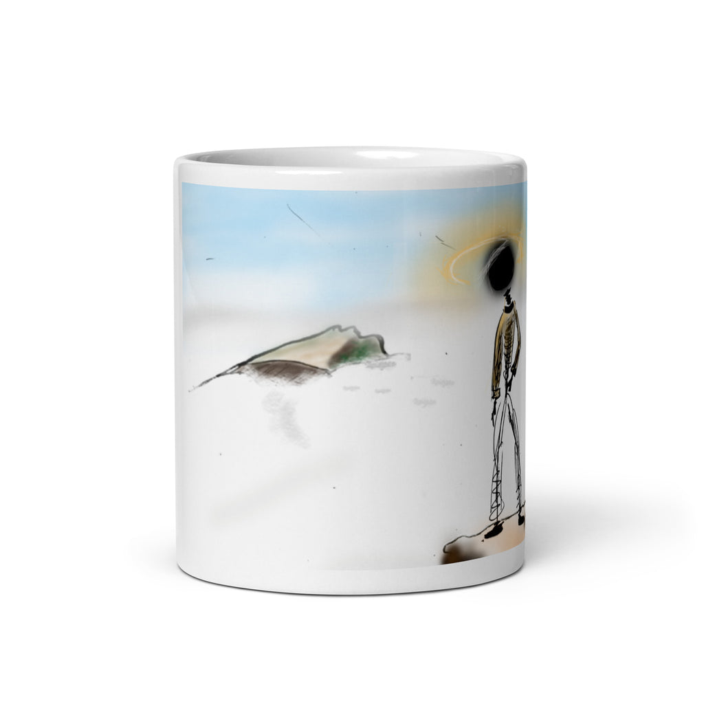 Being present - White glossy mug