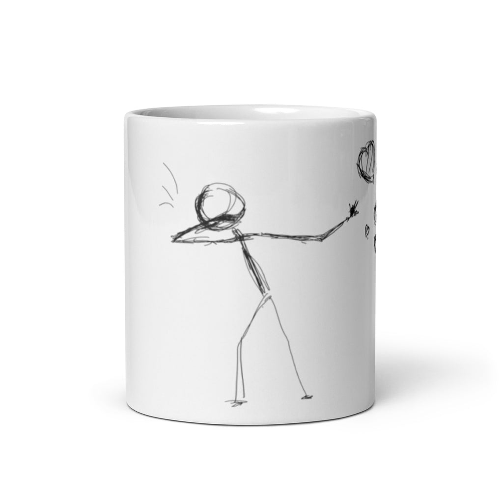 Letting love in - White glossy mug