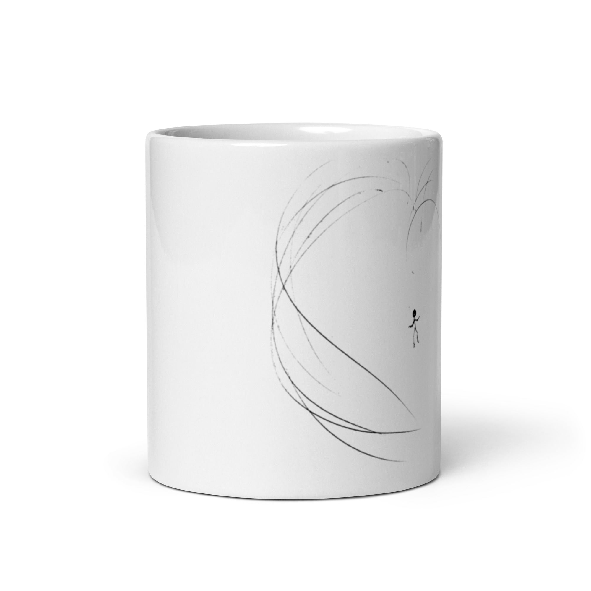 Take Steps Spirit First - White glossy mug