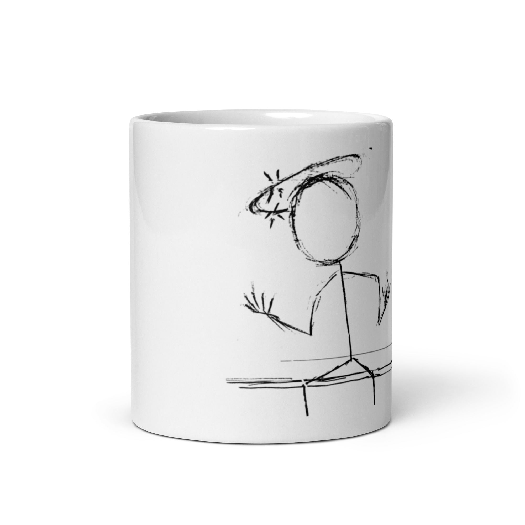 Enjoying the creation process - White glossy mug