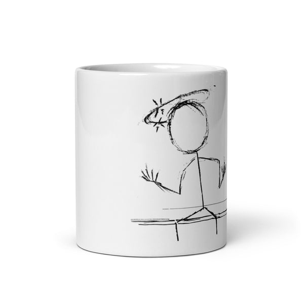 Enjoying the creation process - White glossy mug