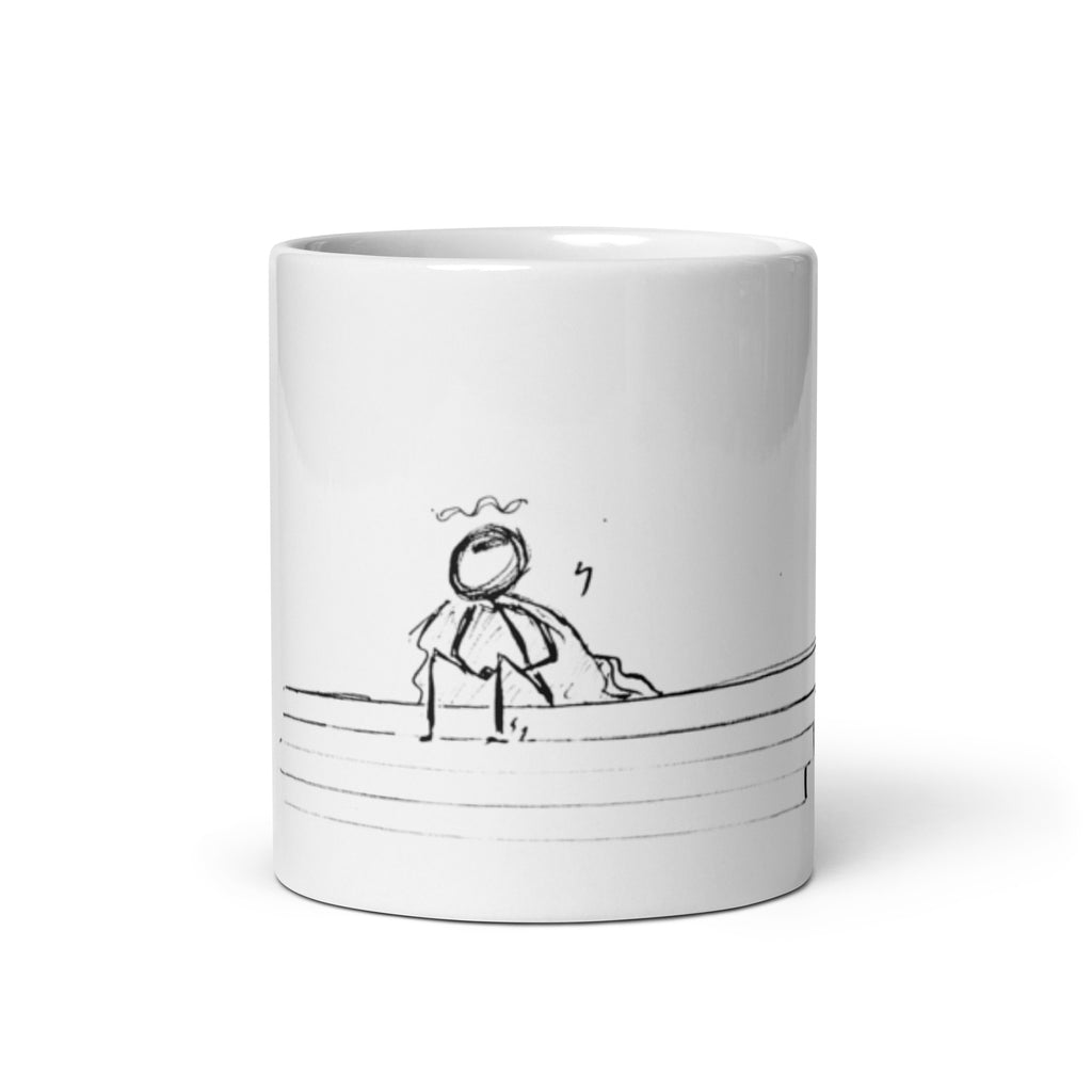 Stop building up stress - White glossy mug