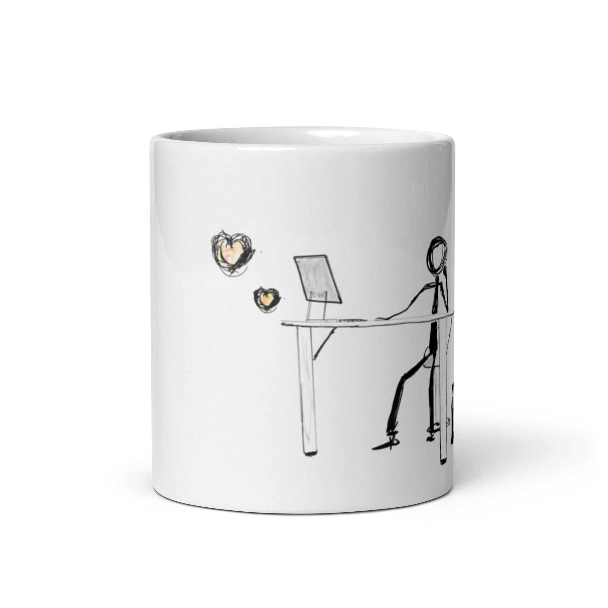 I am at peace - White glossy mug