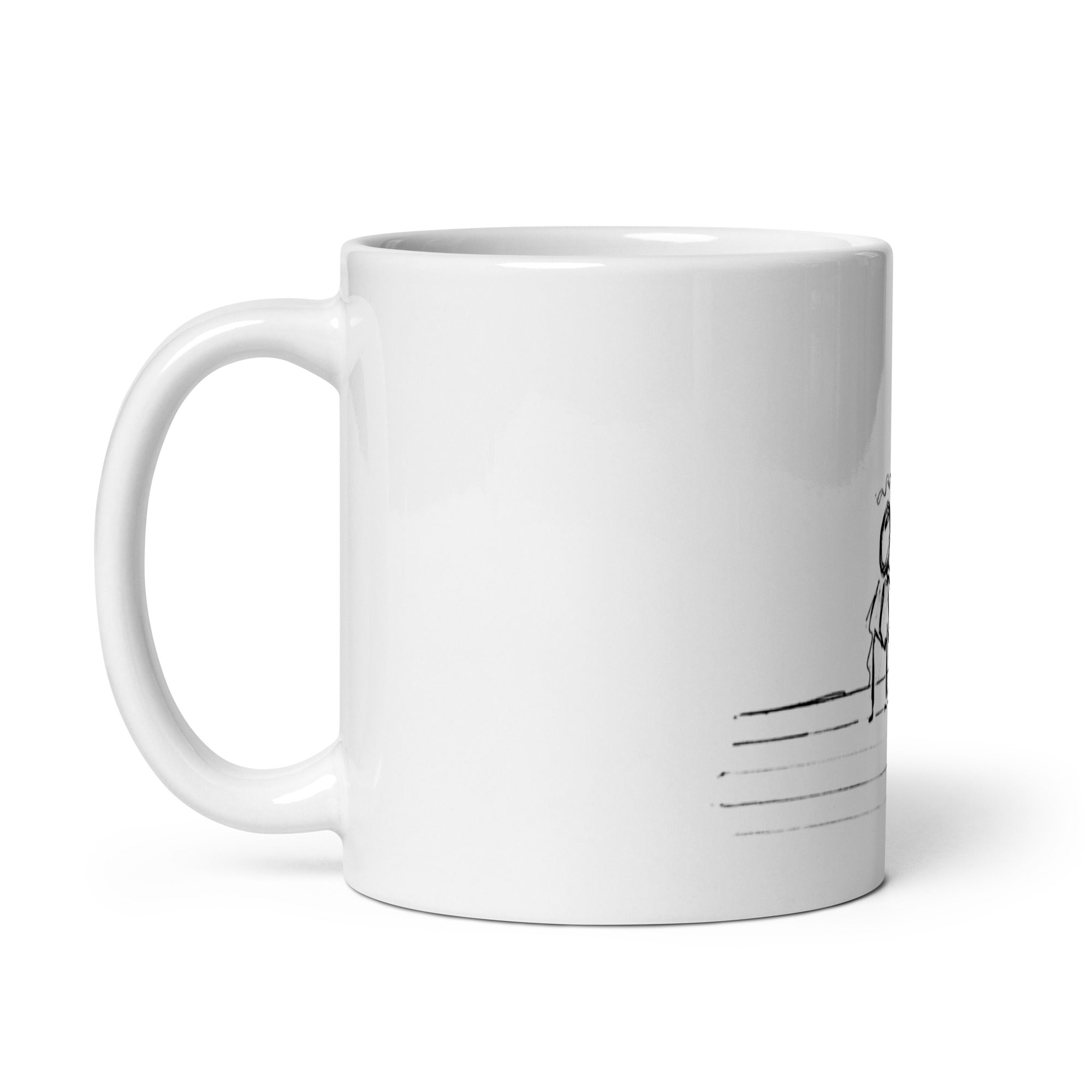 Stop building up stress - White glossy mug