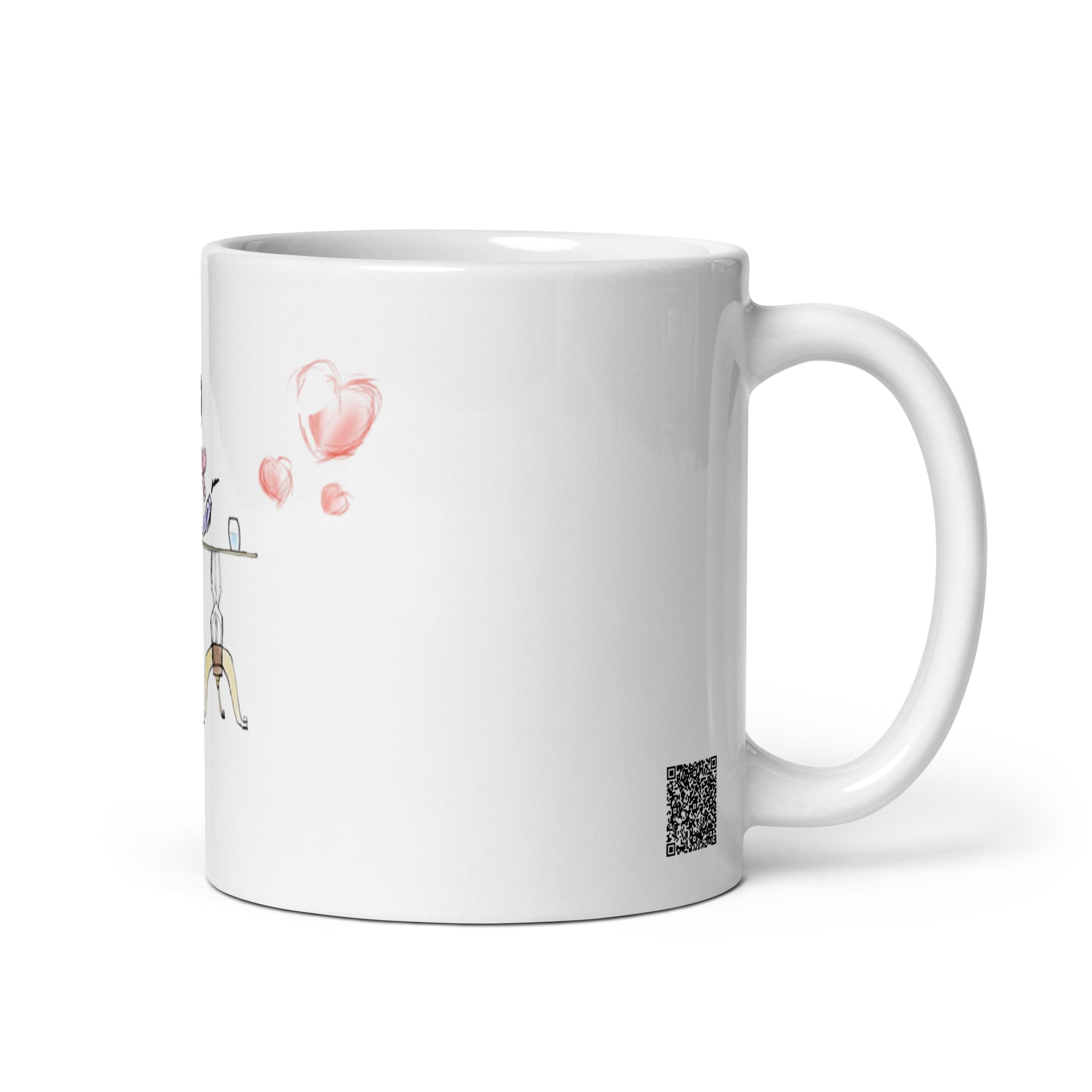 Glass half full - White glossy mug